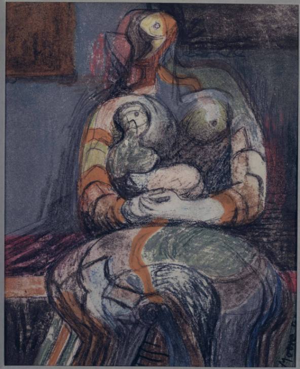 Seated Mother and Child