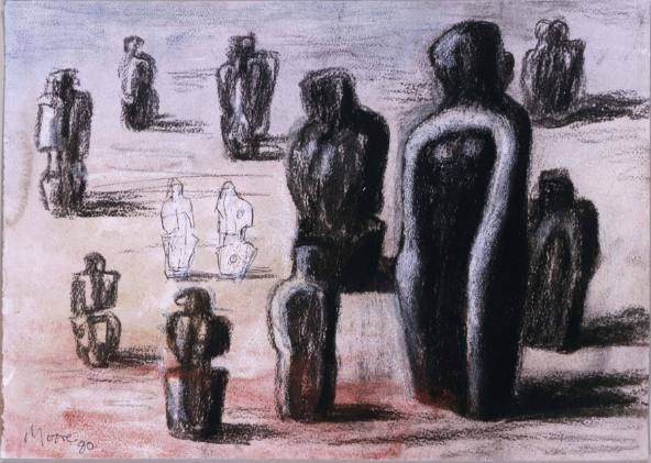 Interpretation of 'Stone Figures in a Setting 1935'