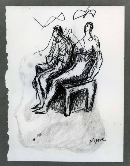 Two Seated Figures