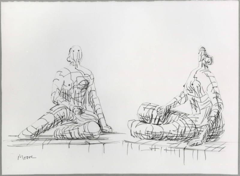 Two Seated Figures