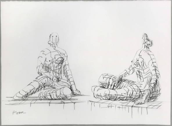 Two Seated Figures