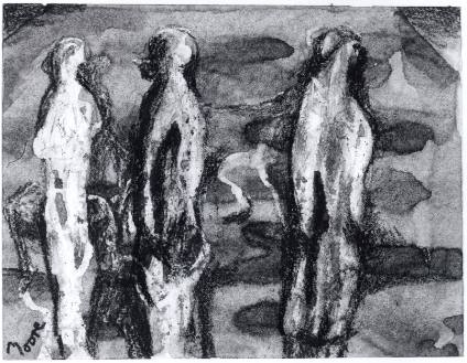 Three Standing Figures