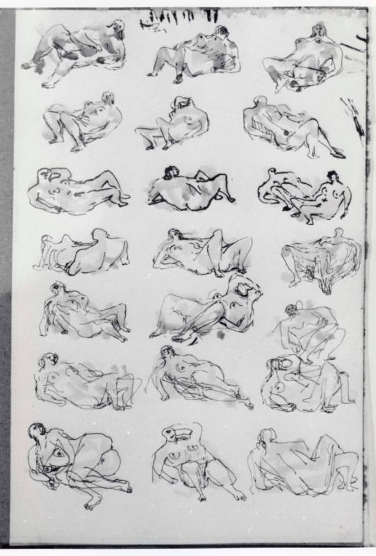 Twenty-Two Studies of Reclining Figures