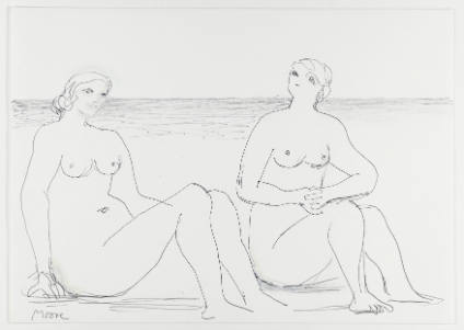 Two Figures on Beach