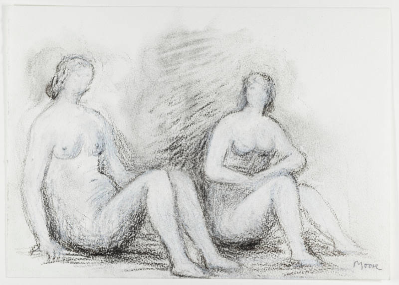 Two Seated Figures