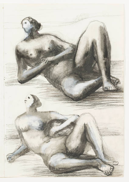 Two Reclining Figures in Landscape