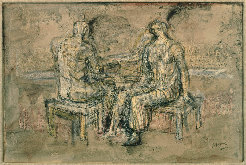 Two Seated Figures