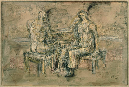 Two Seated Figures