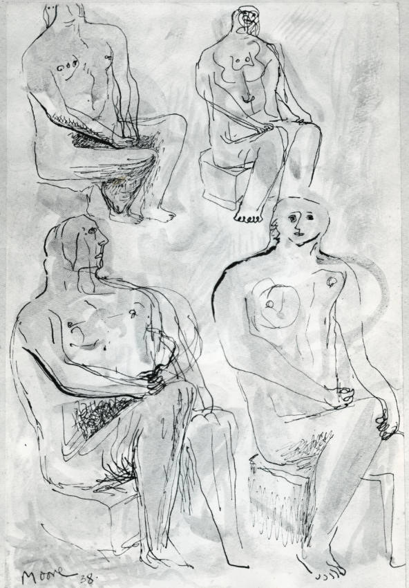 Four Seated Figures