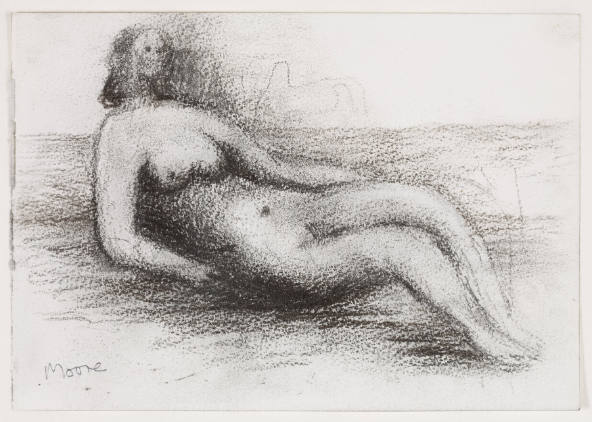 Reclining Nude on Seashore