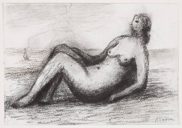 Reclining Nude on Seashore