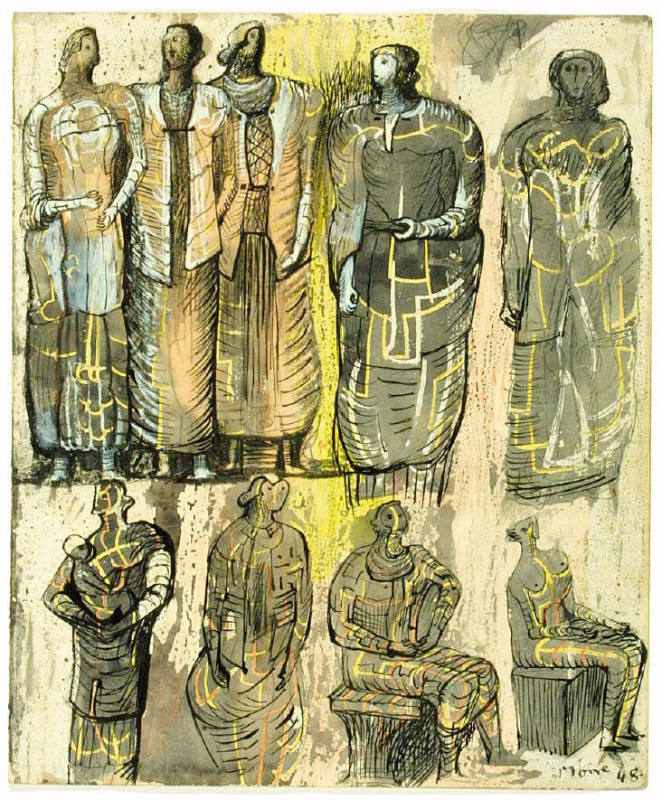 Standing and Seated Figures