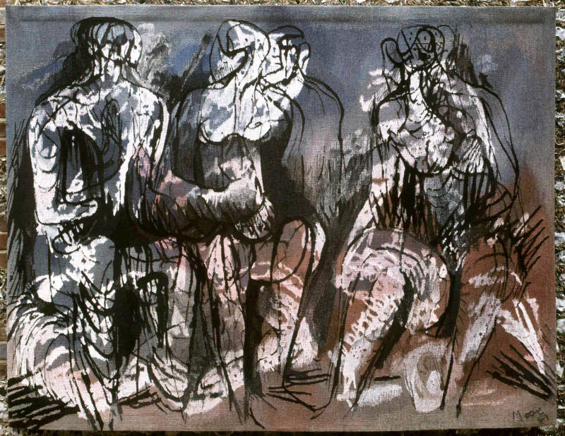 Three Seated Figures