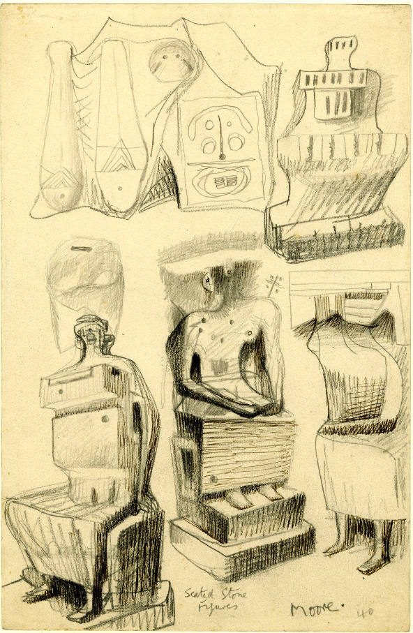 Seated Stone Figures