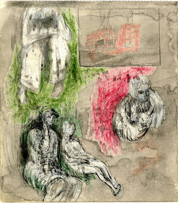 Four Seated Figures