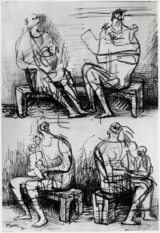 Four Seated Figures