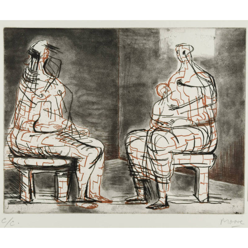 Two Seated Figures