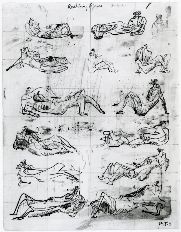 Draped Reclining Figures