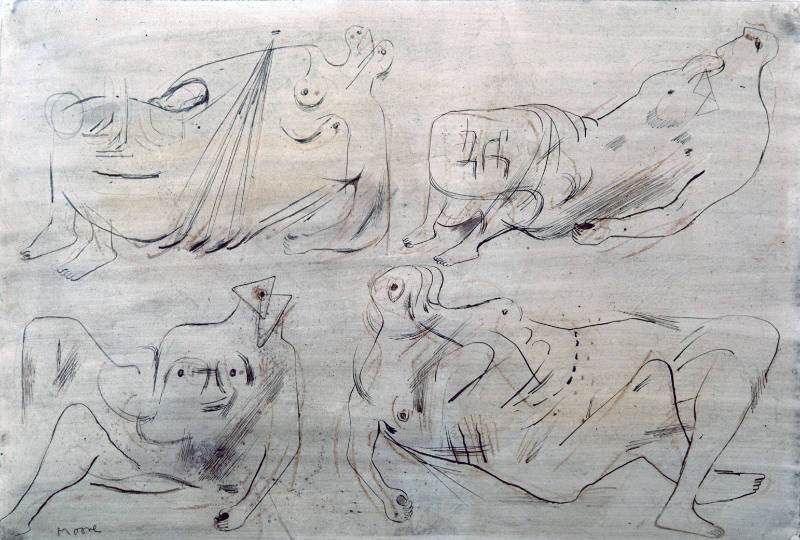 Drawing for Sculpture: Reclining Figures