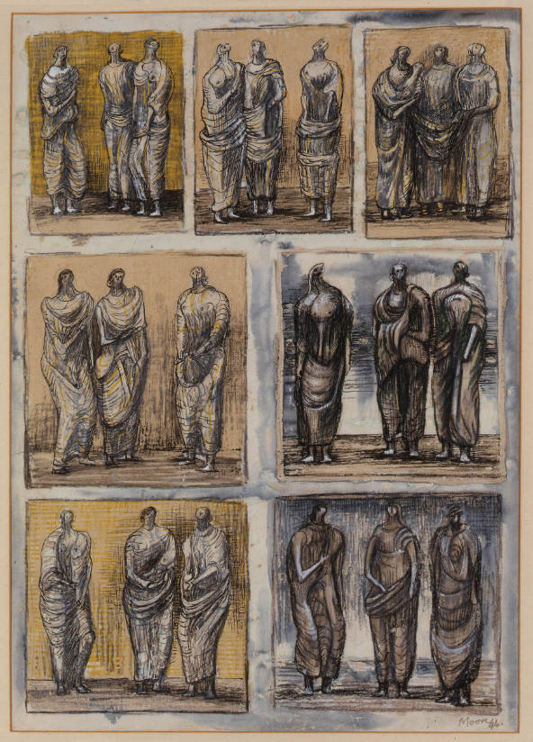 Studies of Three Standing Figures