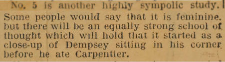 Excerpt from an article in The Star discussing Moore's 1931 solo exhibition at the Leicester Ga…