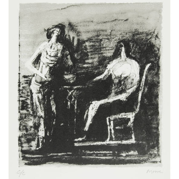 Two Figures at a Table