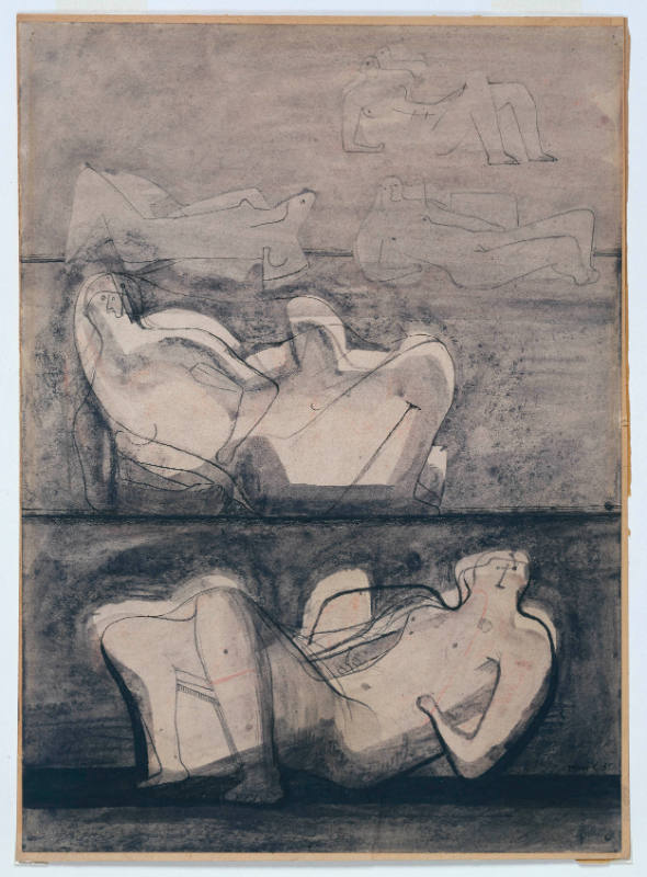 Drawing for Sculpture: Reclining Figures