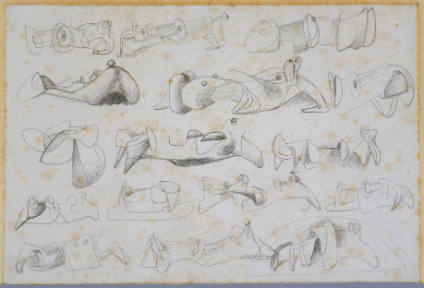 Drawing for Sculpture: Reclining Figures