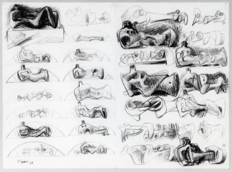 Drawing for Sculpture: Reclining Figures