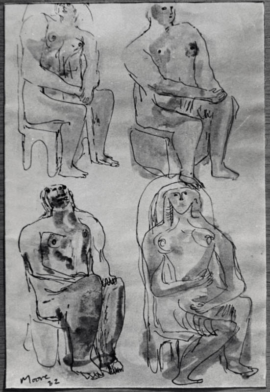 Four Seated Figures