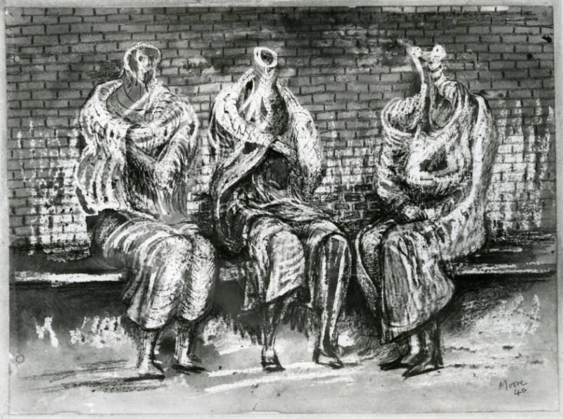 Three Seated Figures