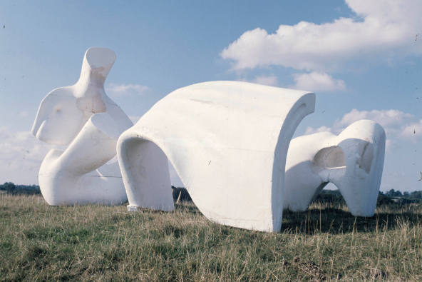 Three Piece Reclining Figure: Draped