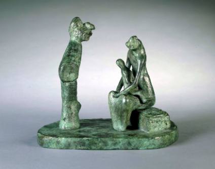 Mother and Child with Tree Trunk