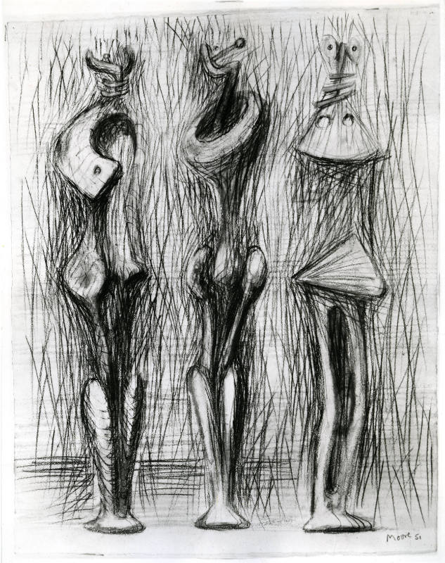 Three Standing Figures