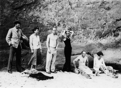 On holilday at Happisburgh, Norfolk, 1931: (left to right) Ivon Hitchens, Irina Moore, Henry Mo…