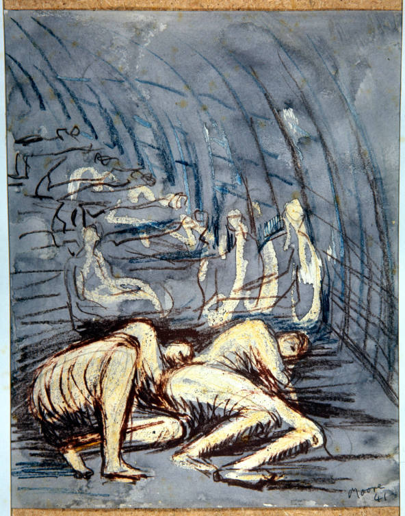 Sleeping Figures in Tube Shelter