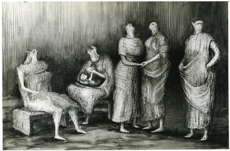 Group of Draped Women