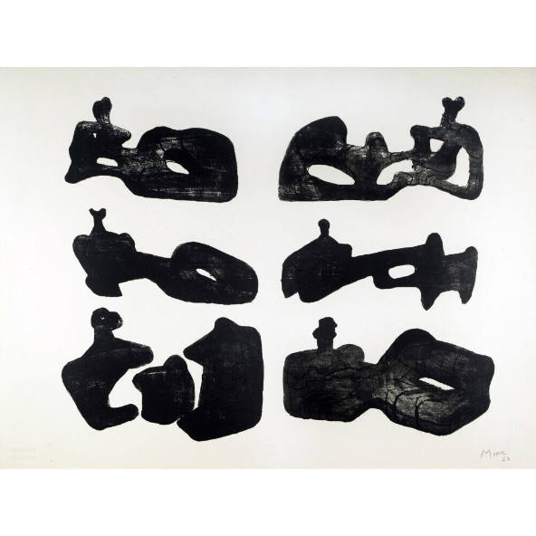 Six Reclining Figures: Black