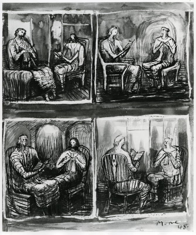 Seated Figures in Room Settings