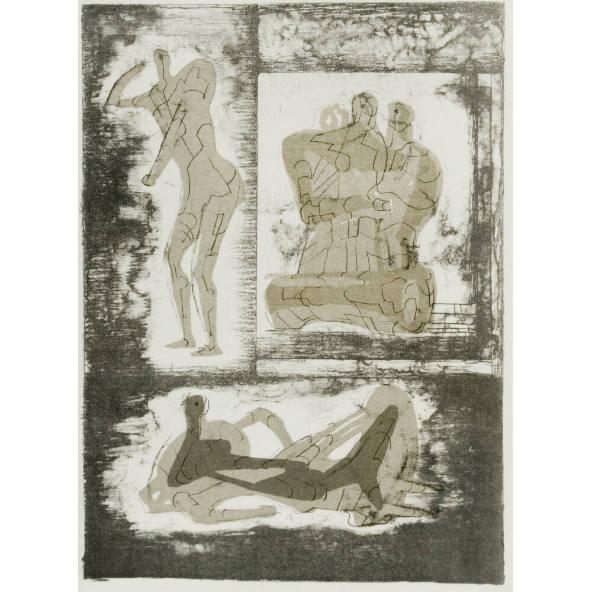 Reclining and Standing Figure and Family Group