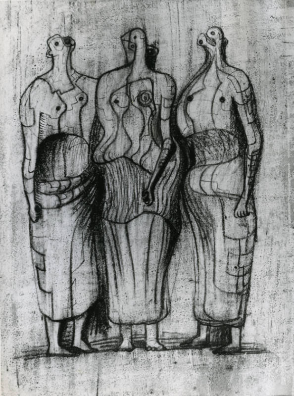 Three Standing Figures