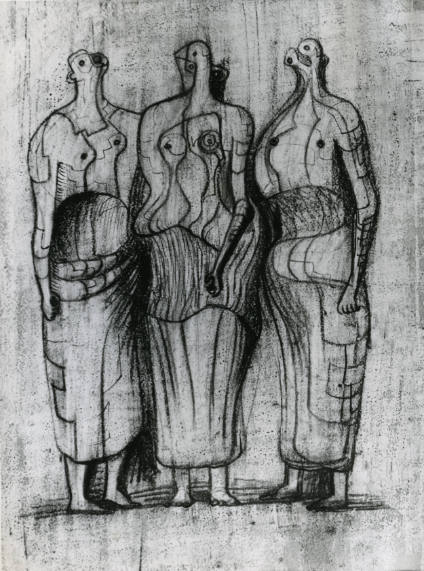 Three Standing Figures