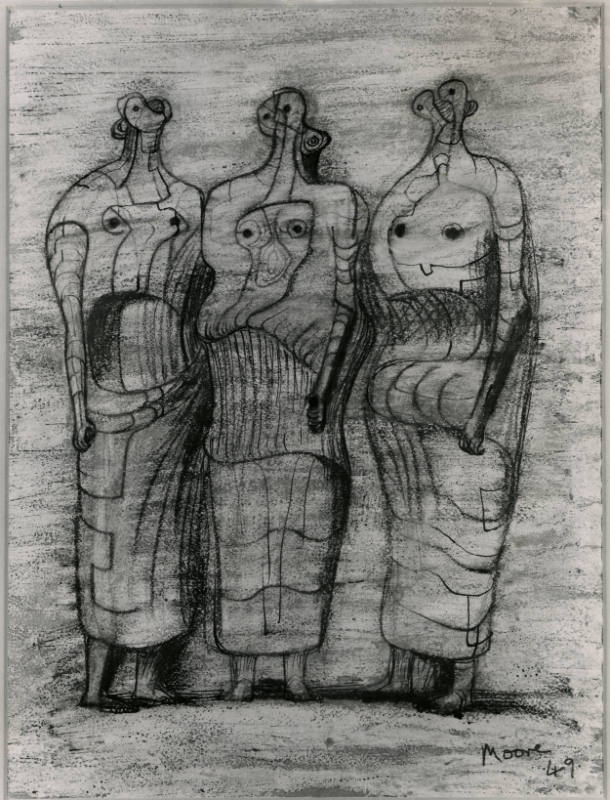 Three Standing Figures