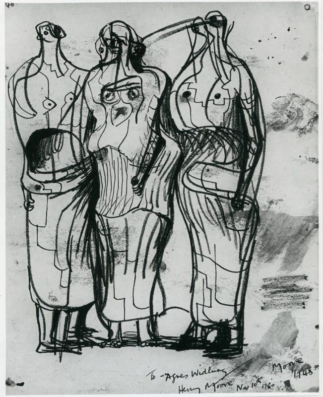 Three Standing Figures