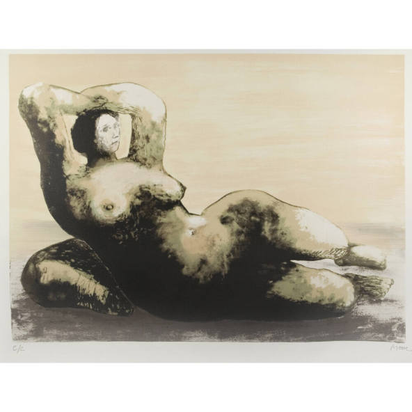 Reclining Woman on Sea Shore