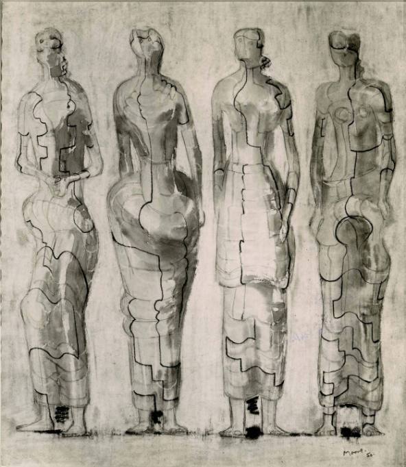 Four Standing Figures