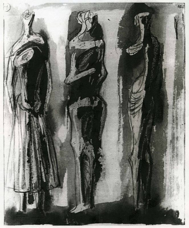 Three Standing Figures