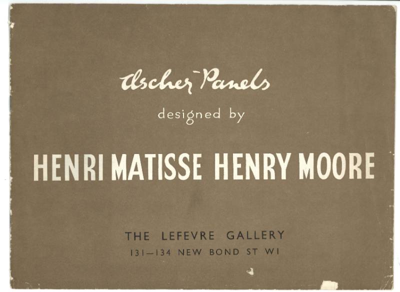 Ascher Panels Designed by Henri Matisse, Henry Moore.