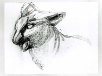 Head of Lynx (Study after Persian Sculpture)