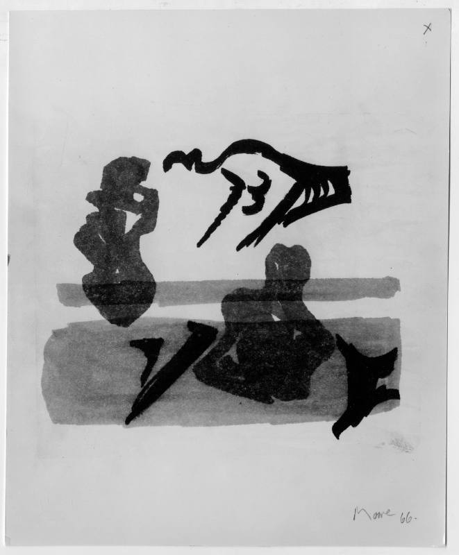 Figures in Red and Green